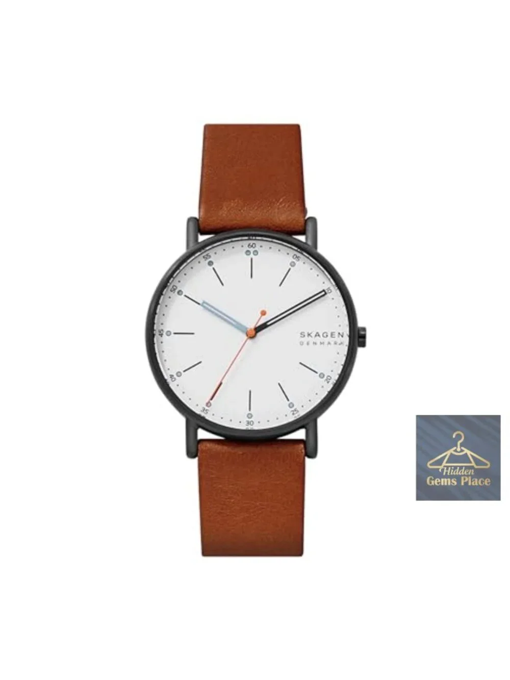 Minimalist Stainless Steel Quartz Watch with Leather Strap